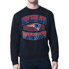 New England Patriots Starter Team Grit Graphic Fleece Pullover Sweatshirt - Navy discount