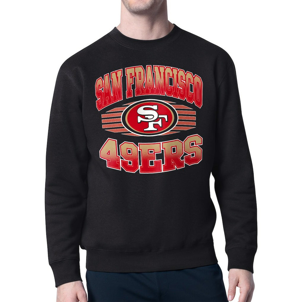 San Francisco 49ers Starter Team Grit Graphic Fleece Pullover Sweatshirt - Black discount