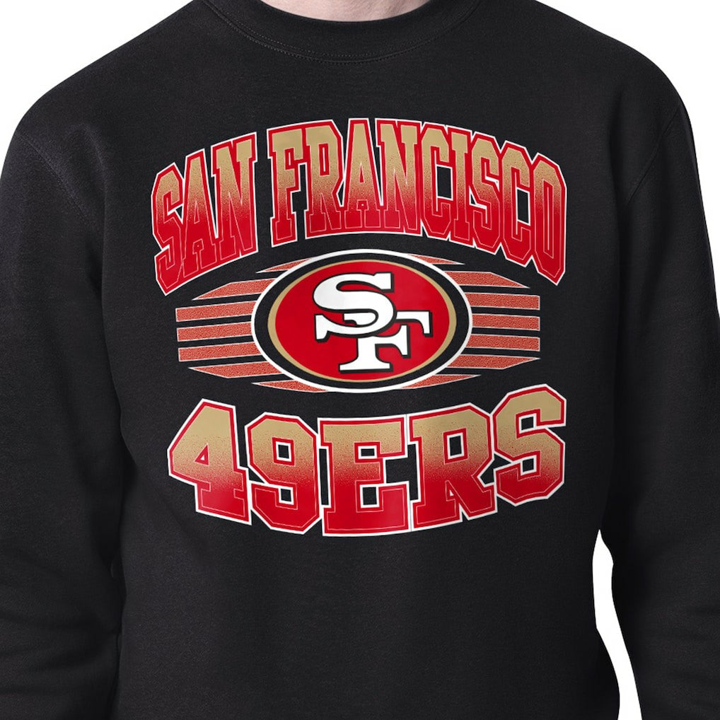San Francisco 49ers Starter Team Grit Graphic Fleece Pullover Sweatshirt - Black discount