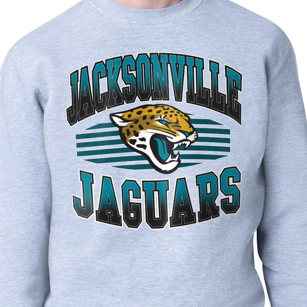 Jacksonville Jaguars Starter Team Grit Graphic Fleece Pullover Sweatshirt - Heather Gray online