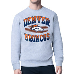 Denver Broncos Starter Team Grit Graphic Fleece Pullover Sweatshirt - Heather Gray sale