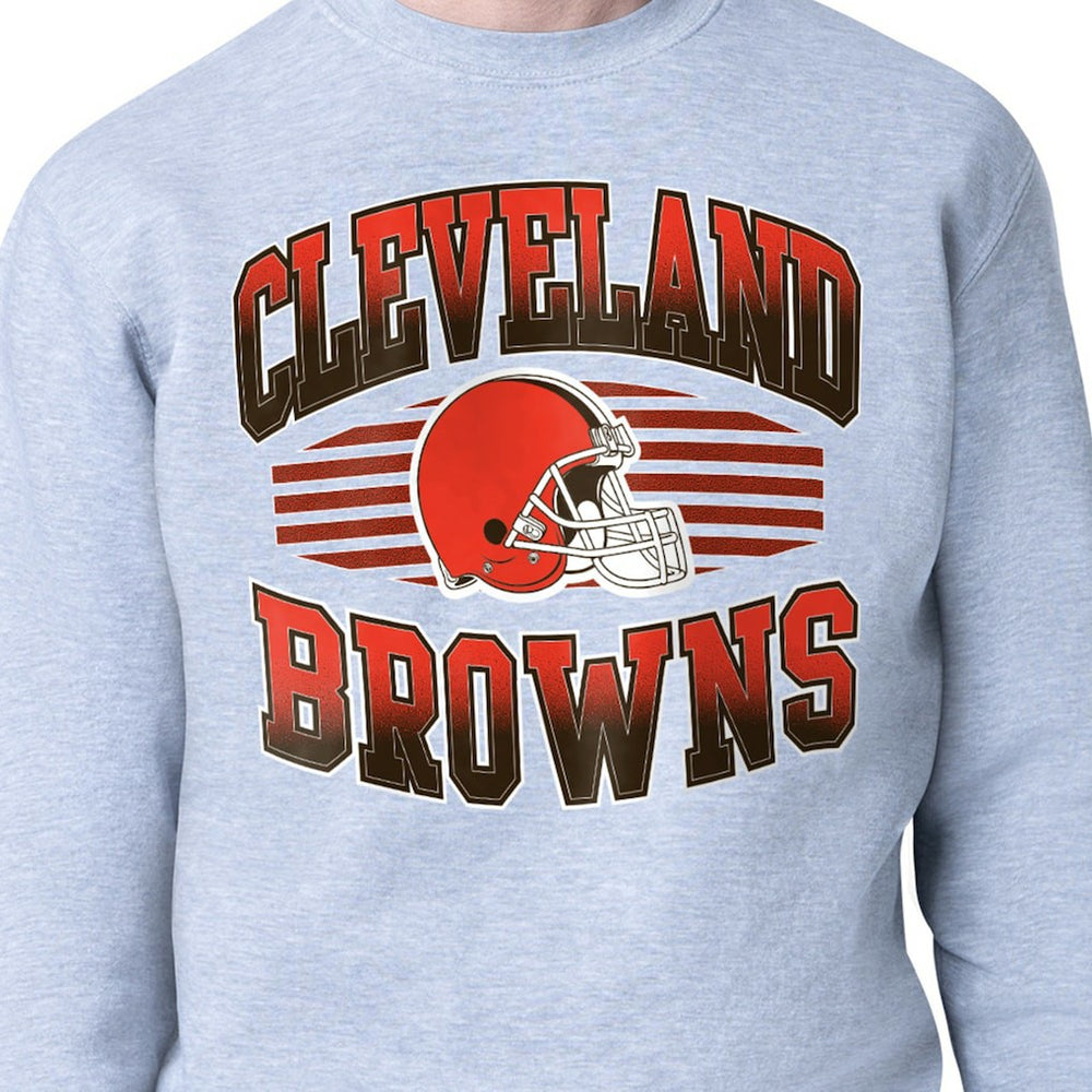 Cleveland Browns Starter Team Grit Graphic Fleece Pullover Sweatshirt - Heather Gray discount