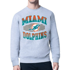 Miami Dolphins Starter Team Grit Graphic Fleece Pullover Sweatshirt - Heather Gray on sale