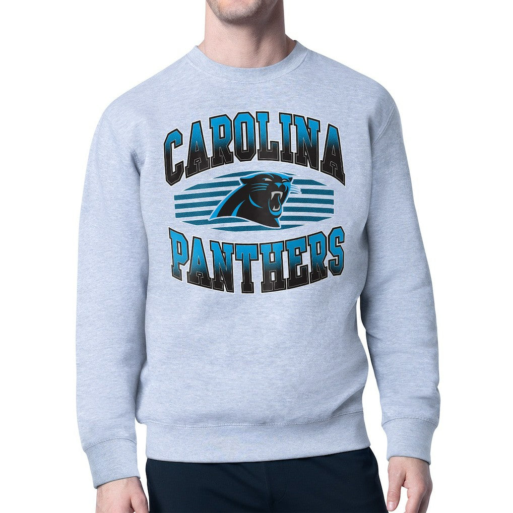 Carolina Panthers Starter Team Grit Graphic Fleece Pullover Sweatshirt - Heather Gray on sale
