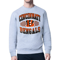 Cincinnati Bengals Starter Team Grit Graphic Fleece Pullover Sweatshirt - Heather Gray for sale