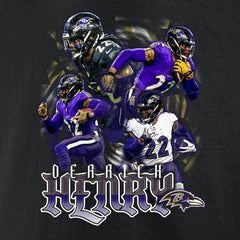 Derrick Henry Baltimore Ravens Notorious Graphic T-Shirt - Black online