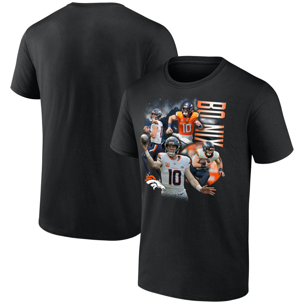 Bo Nix Denver Broncos Notorious Graphic T-Shirt - Black cheap
