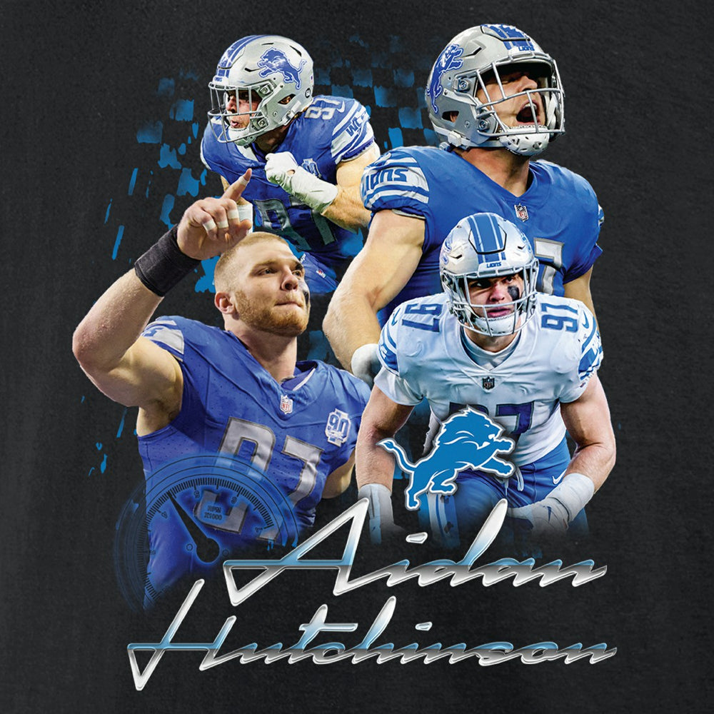Aidan Hutchinson Detroit Lions Notorious Graphic T-Shirt - Black for sale