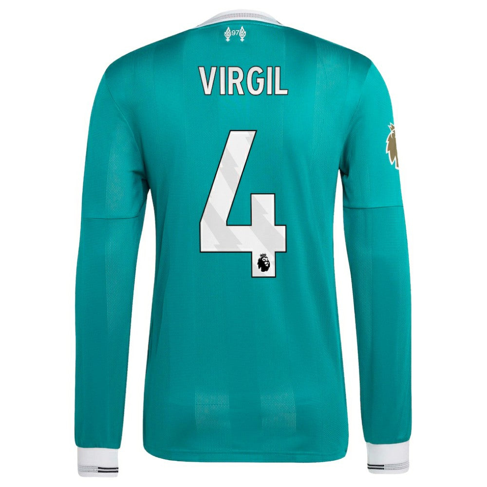 Virgil van Dijk Liverpool 2025/26 Third Long Sleeve Player Jersey - Green on sale