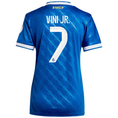 Vinicius Junior Real Madrid Women's 2025/26 Third Replica Player Jersey - Blue shop