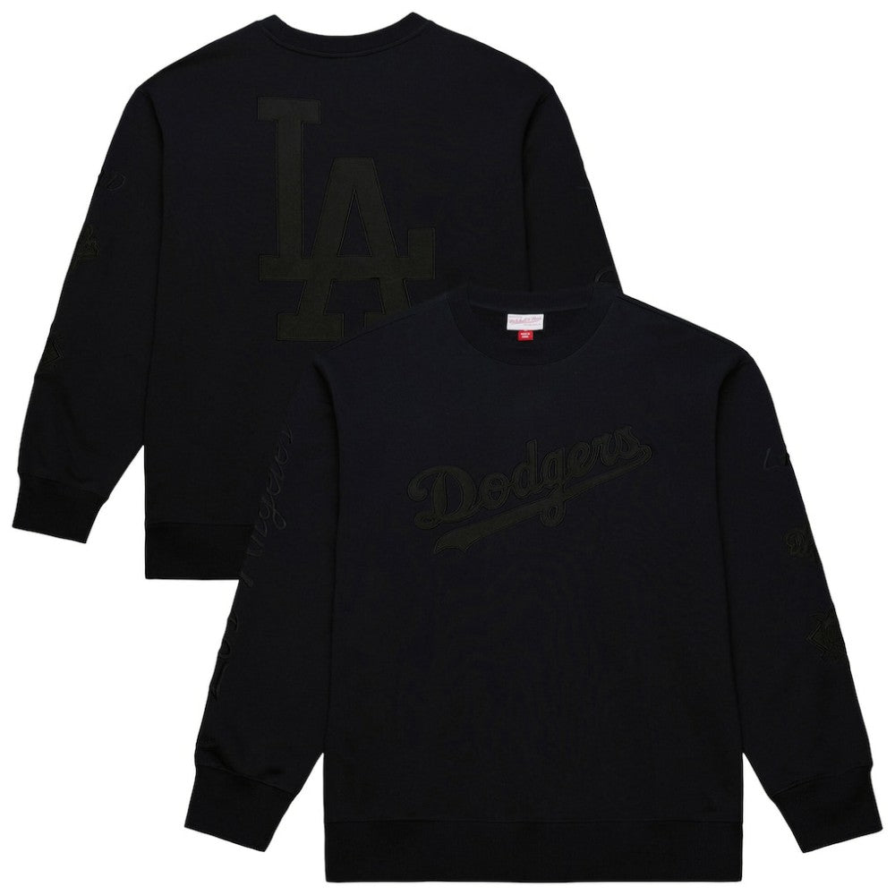 Los Angeles Dodgers Phantom Fleece Crewneck Sweatshirt Black