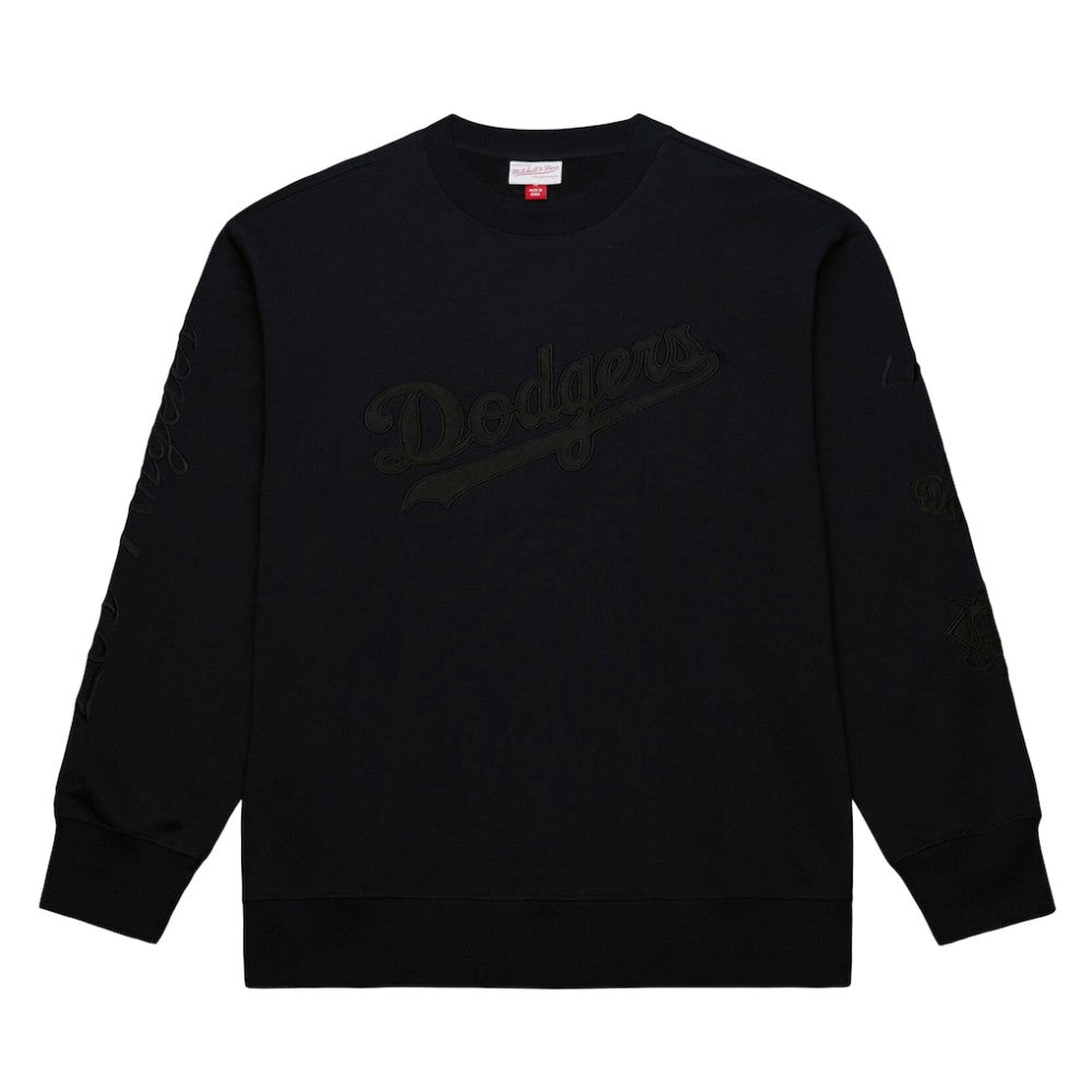 Los Angeles Dodgers Phantom Fleece Crewneck Sweatshirt Black