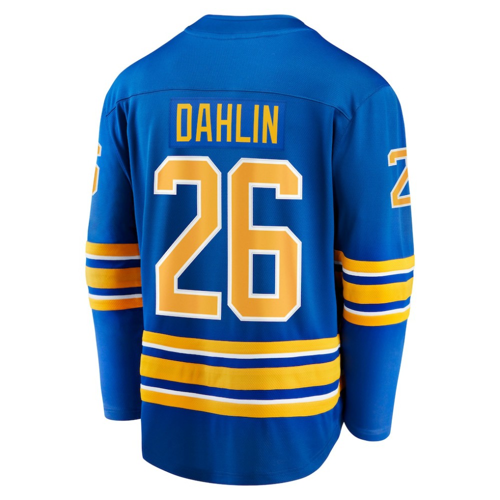 Rasmus Dahlin Buffalo Sabres Fanatics Home Captain Patch Breakaway Jersey - Royal Jerseys