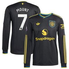 Mason Mount Manchester United 2025/26 Third Long Sleeve Player Jersey - Black discount