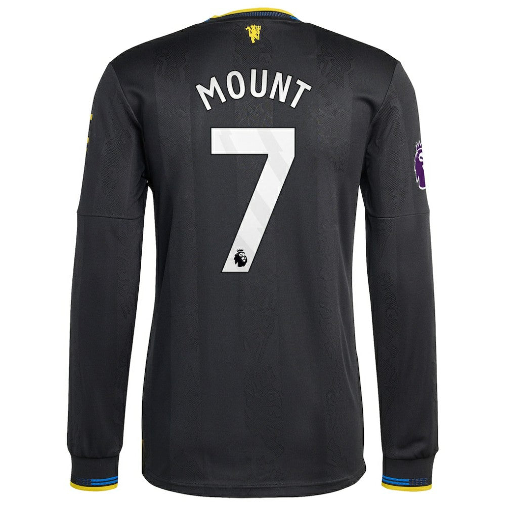 Mason Mount Manchester United 2025/26 Third Long Sleeve Player Jersey - Black discount