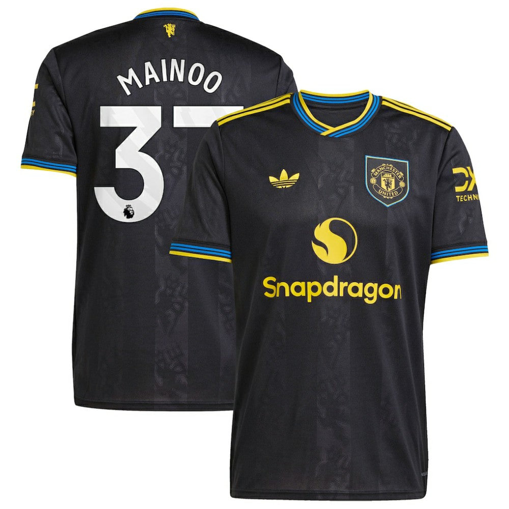 Kobbie Mainoo Manchester United 2025/26 Third Replica Player Jersey - Black shop