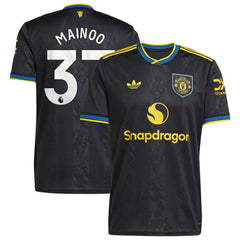 Kobbie Mainoo Manchester United 2025/26 Third Replica Player Jersey - Black shop