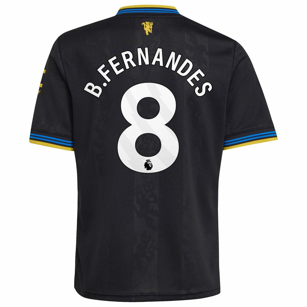 Bruno Fernandes Manchester United Youth 2025/26 Third Replica Player Jersey - Black outlet