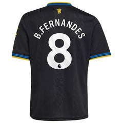 Bruno Fernandes Manchester United Youth 2025/26 Third Replica Player Jersey - Black outlet
