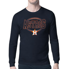 Houston Astros Starter Team Track Graphic Long Sleeve T-Shirt Navy
