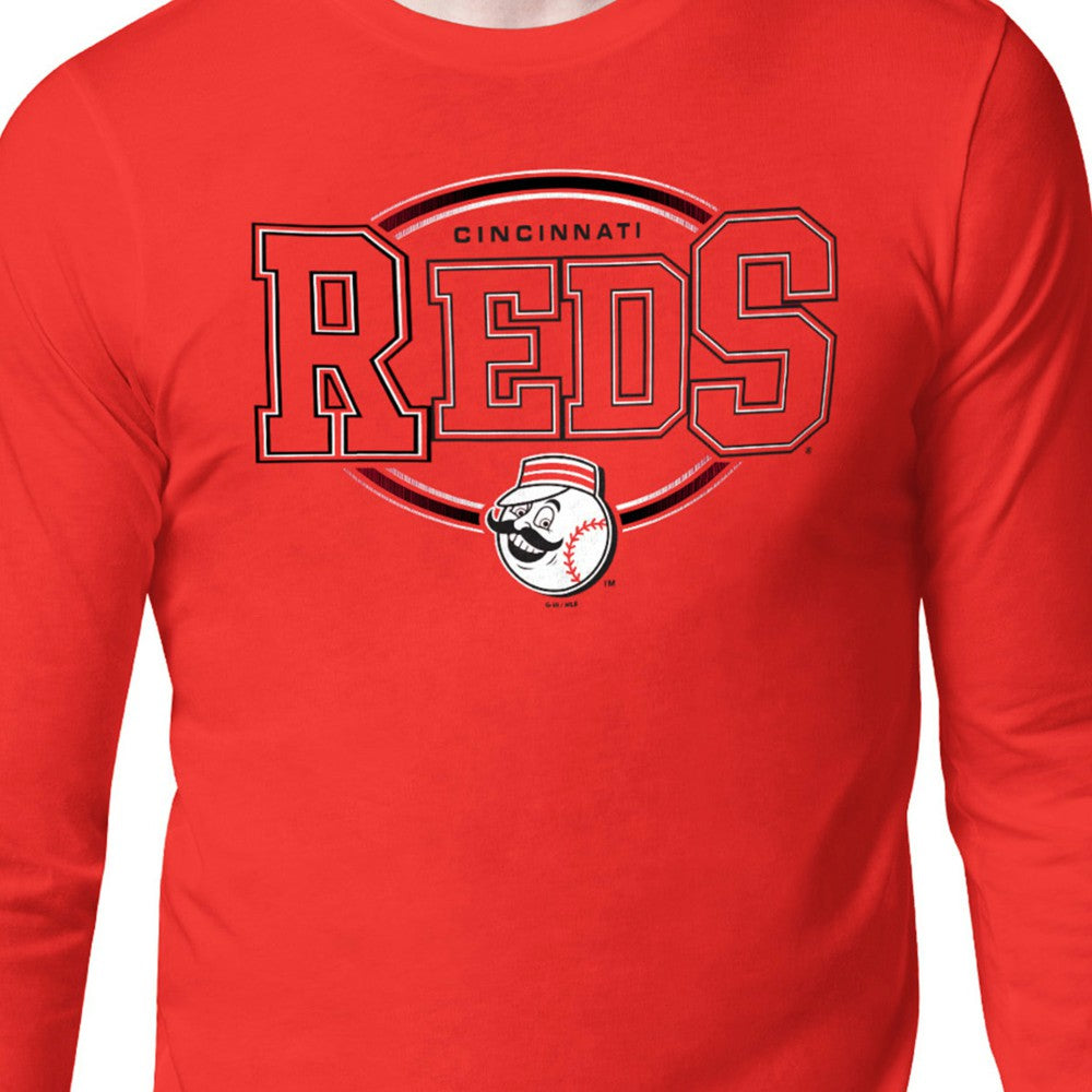 Cincinnati Reds Starter Team Track Graphic Long Sleeve T-Shirt Red
