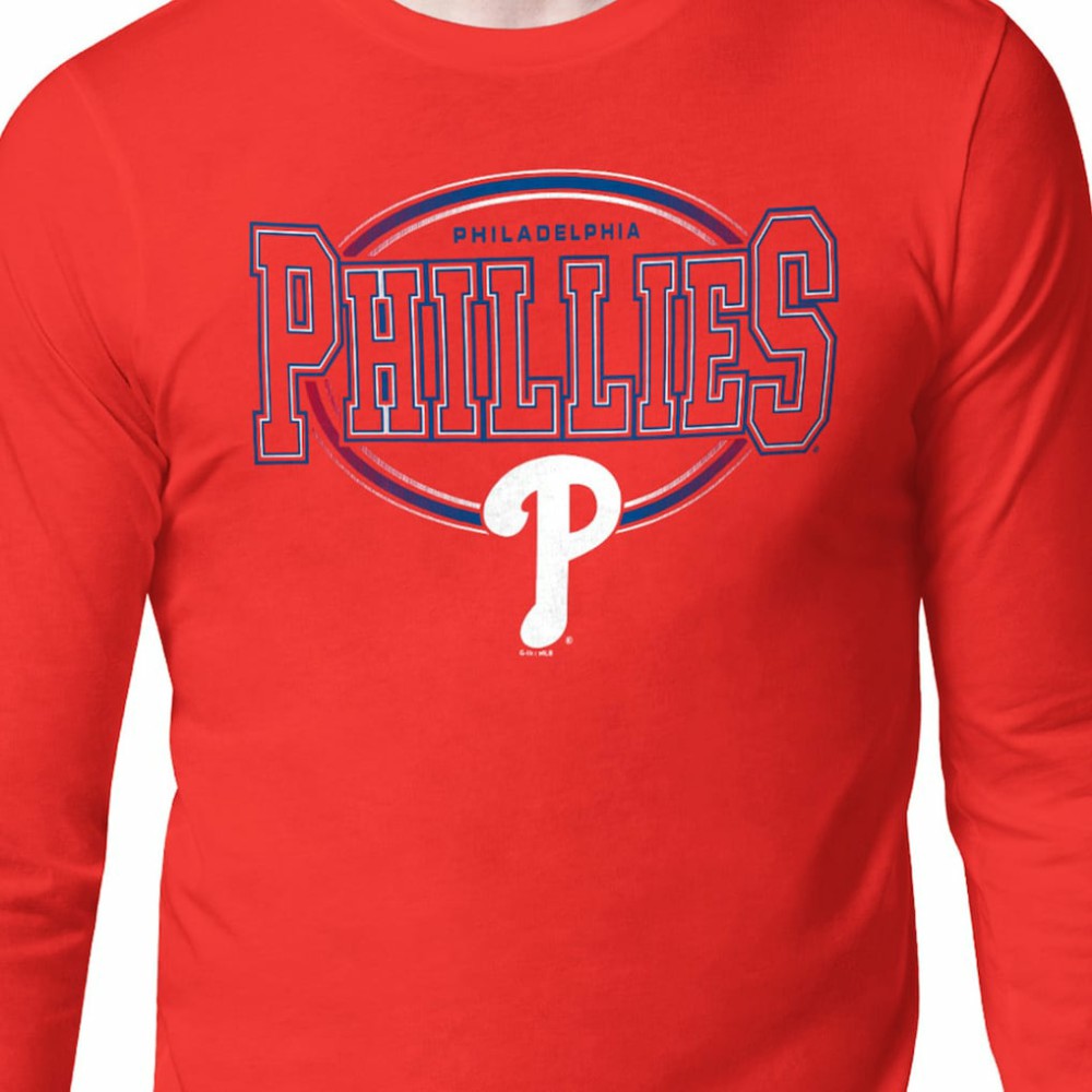 Philadelphia Phillies Starter Team Track Graphic Long Sleeve T-Shirt Red