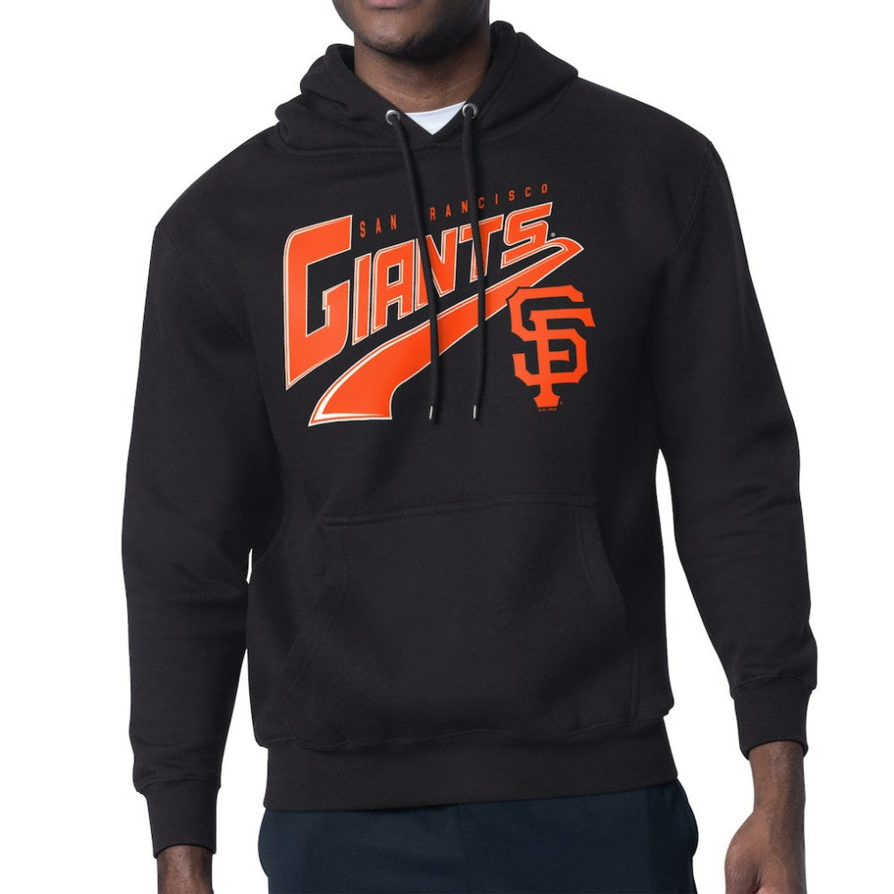 San Francisco Giants Starter Modern Tailsweep Fleece Tri-Blend Pullover Hoodie Black