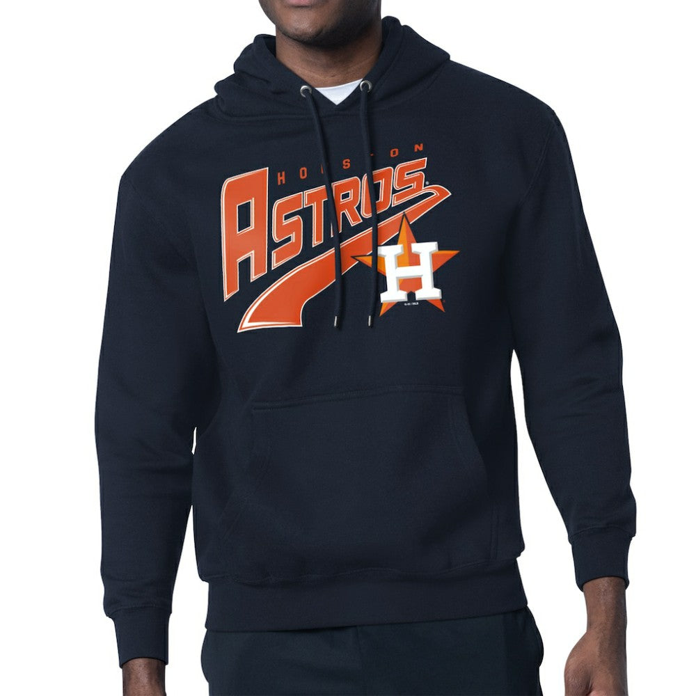 Houston Astros Starter Modern Tailsweep Fleece Tri-Blend Pullover Hoodie Navy