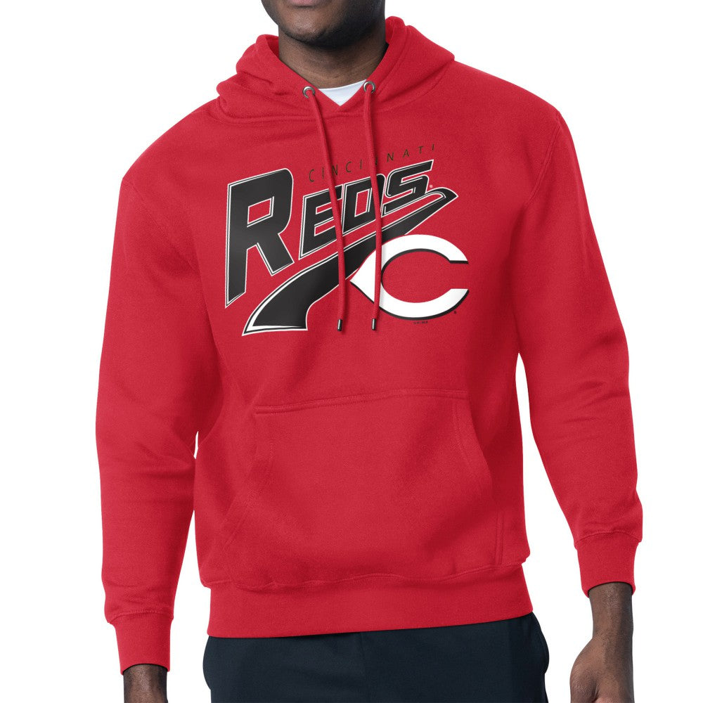 Cincinnati Reds Starter Modern Tailsweep Fleece Tri-Blend Pullover Hoodie Red