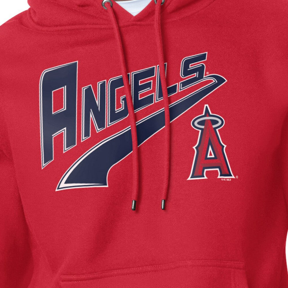 Los Angeles Angels Starter Modern Tailsweep Fleece Tri-Blend Pullover Hoodie Red