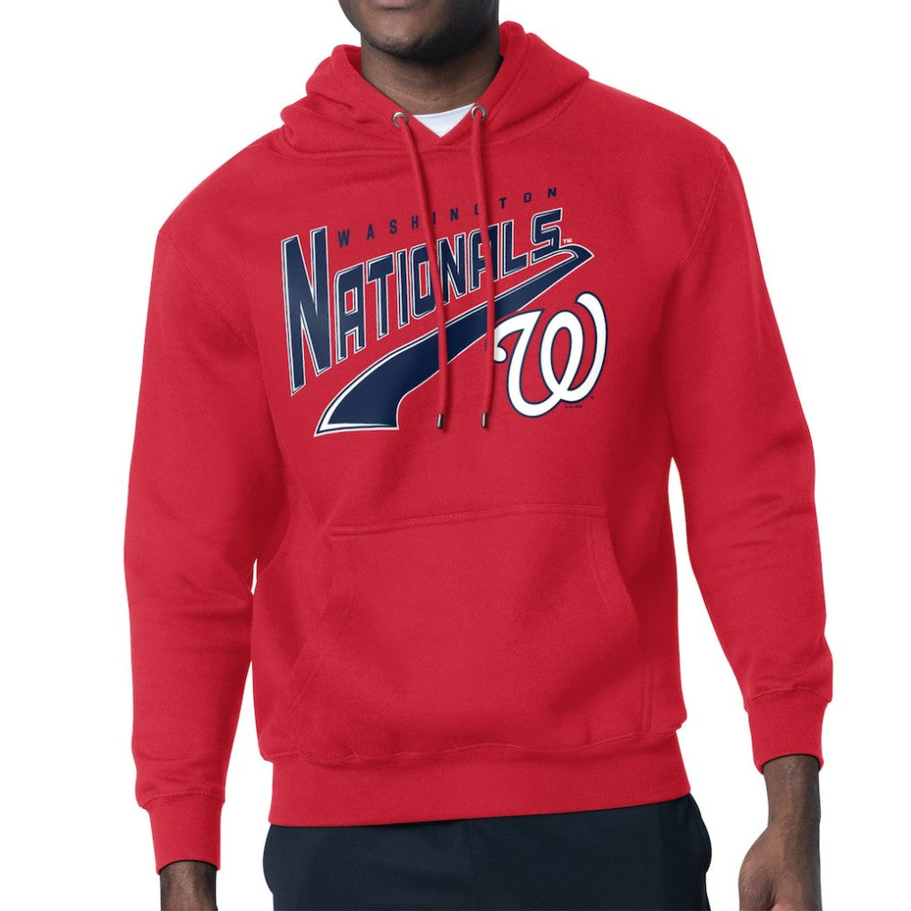 Washington Nationals Starter Modern Tailsweep Fleece Tri-Blend Pullover Hoodie Red