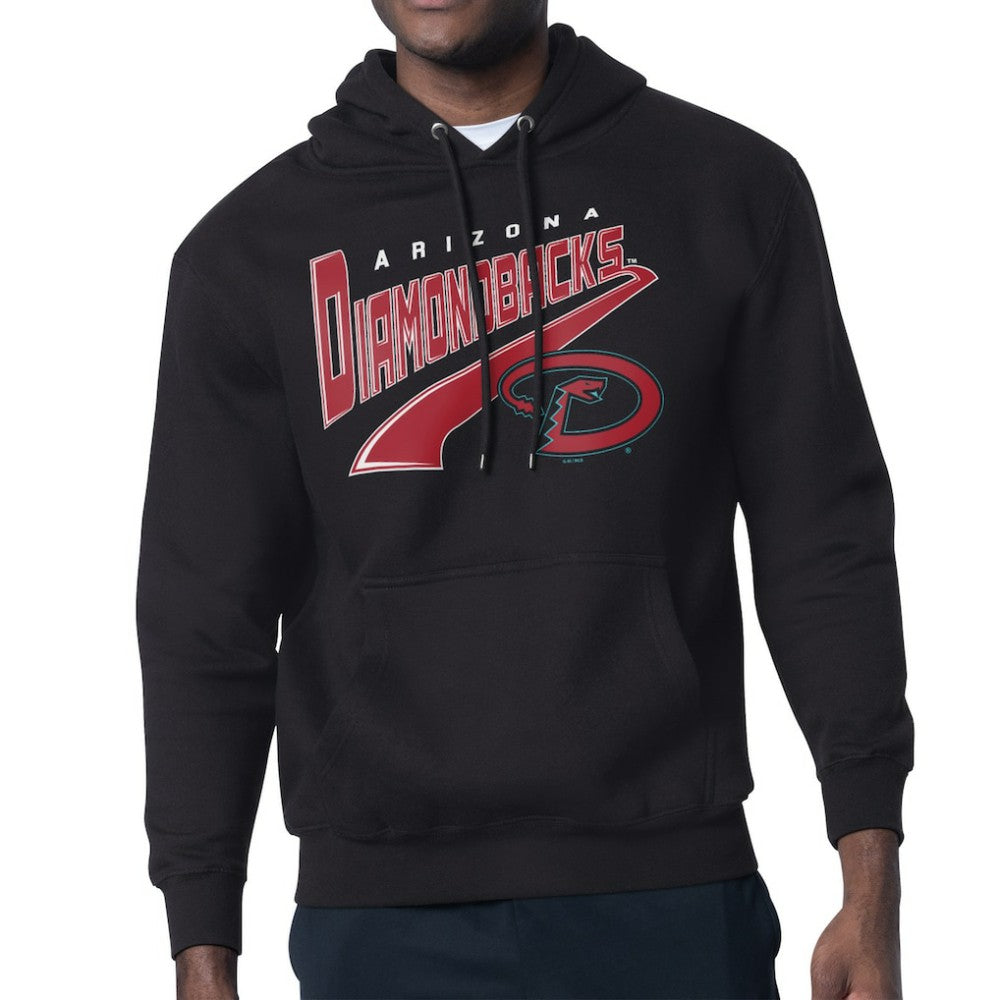 Arizona Diamondbacks Starter Modern Tailsweep Fleece Tri-Blend Pullover Hoodie Black