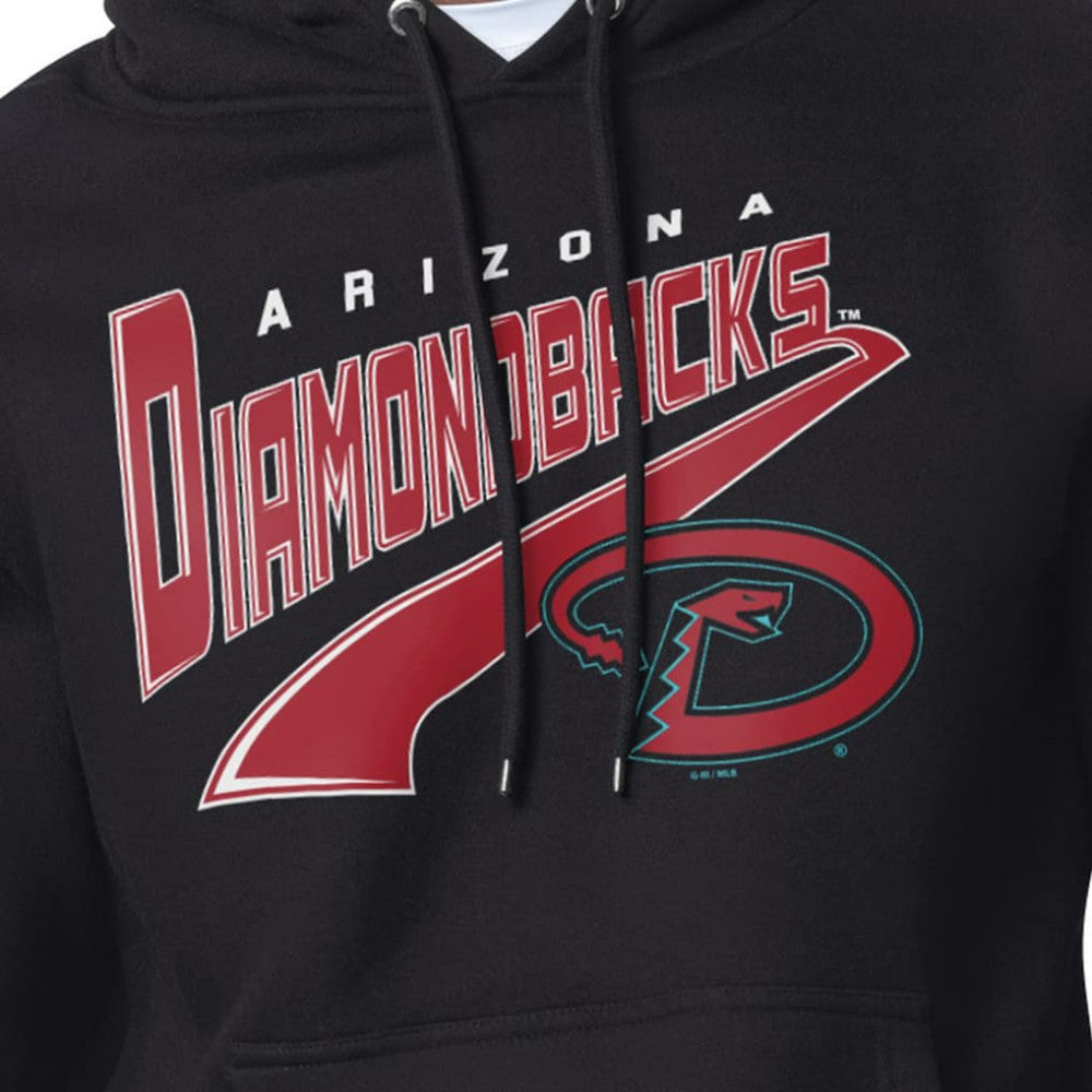 Arizona Diamondbacks Starter Modern Tailsweep Fleece Tri-Blend Pullover Hoodie Black