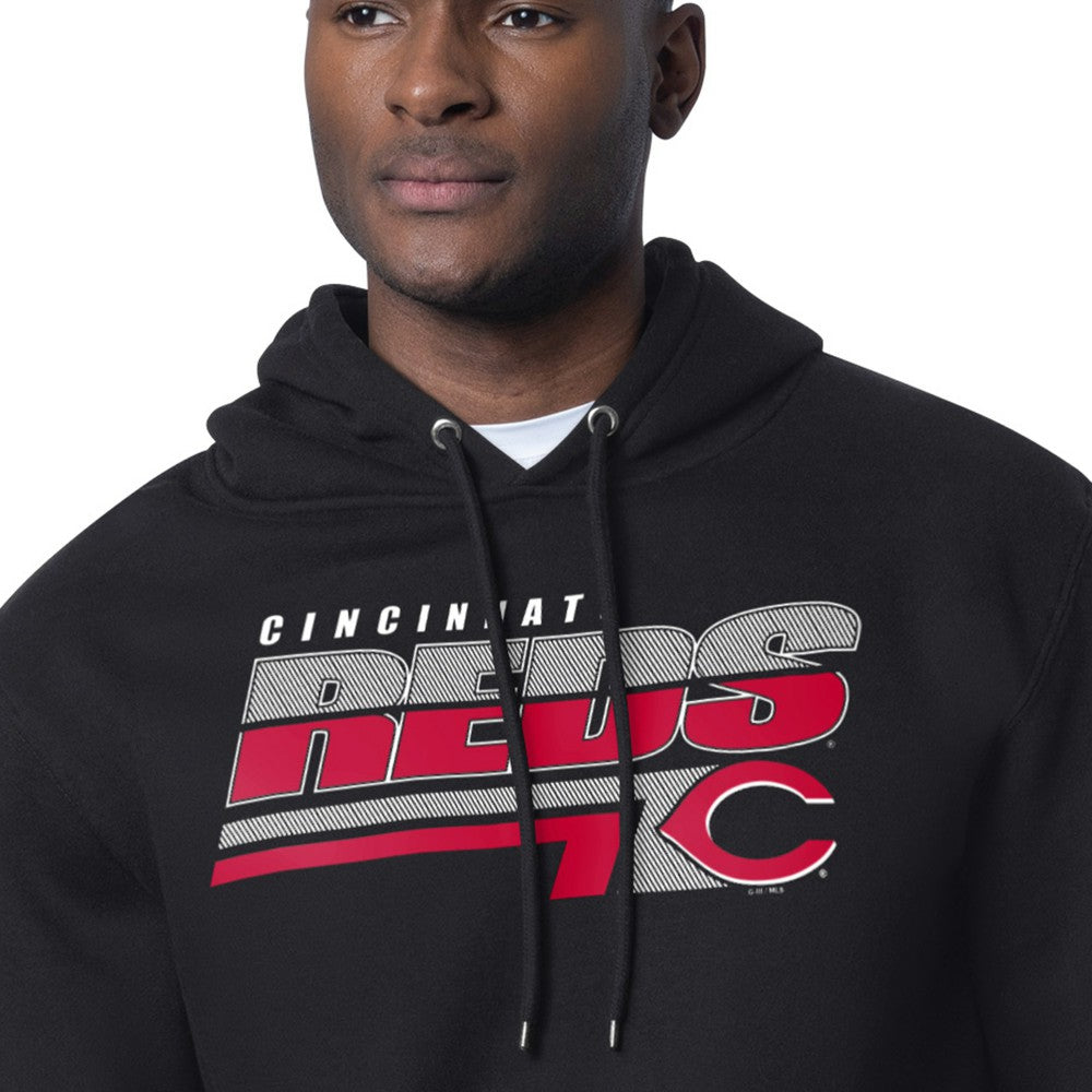 Cincinnati Reds Starter Logo Push Graphic Hoodie Black