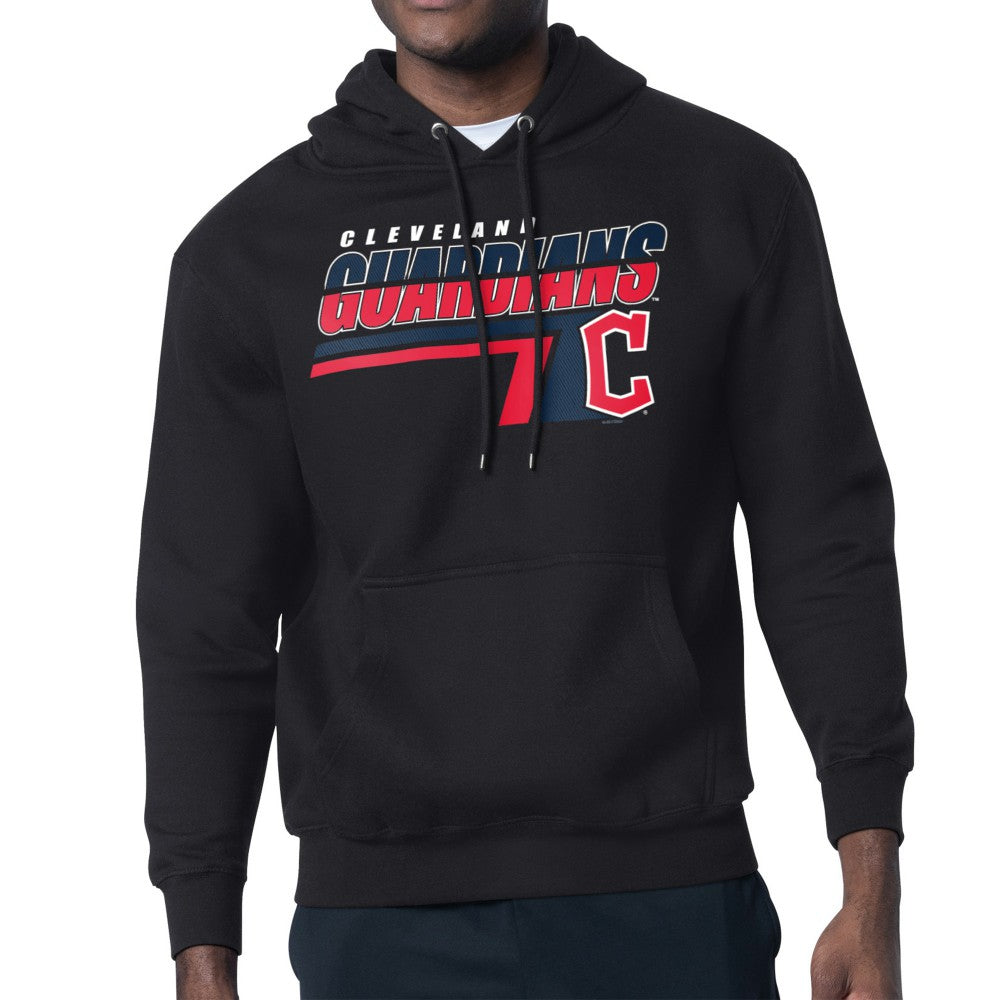 Cleveland Guardians Starter Logo Push Graphic Hoodie Black