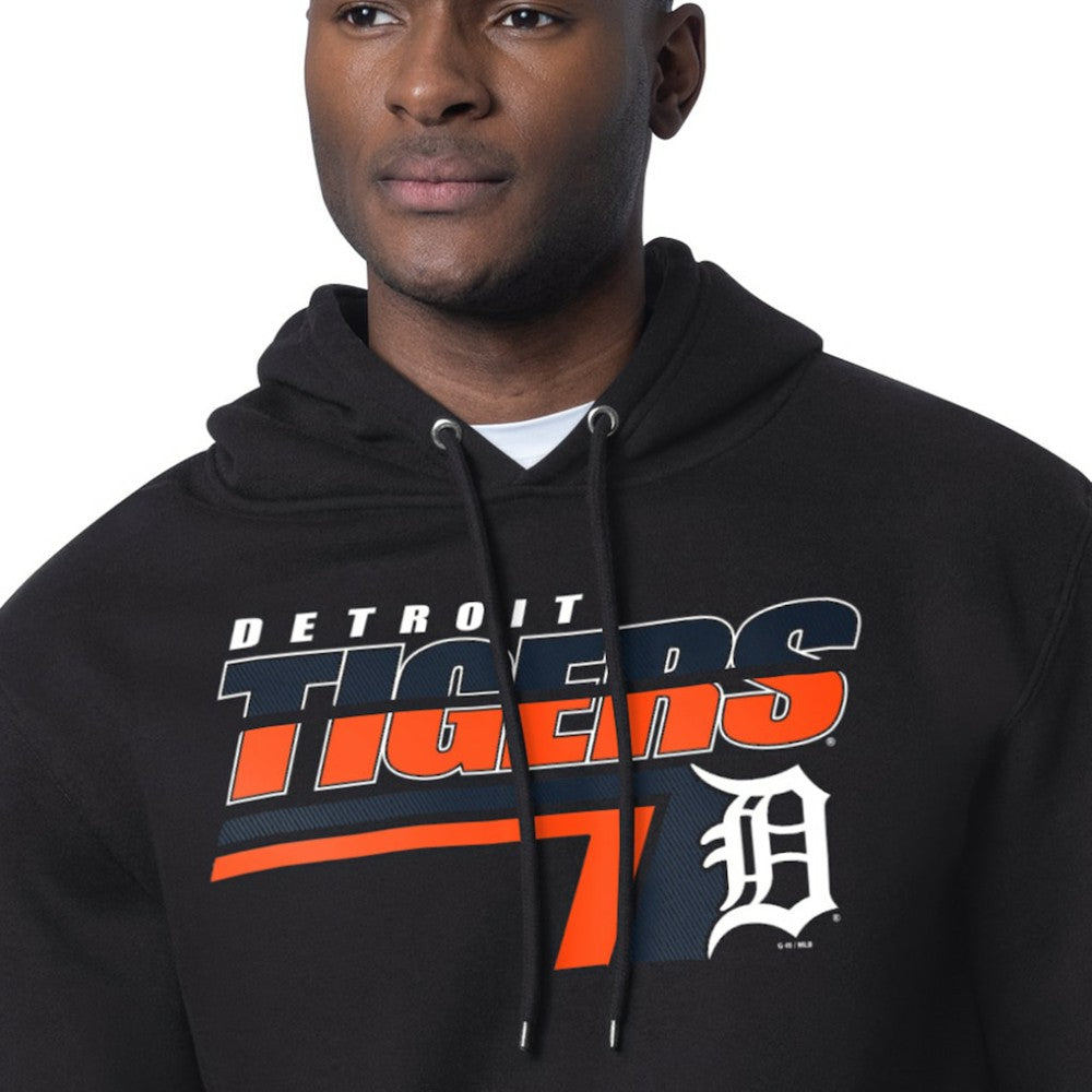 Detroit Tigers Starter Logo Push Graphic Hoodie Black