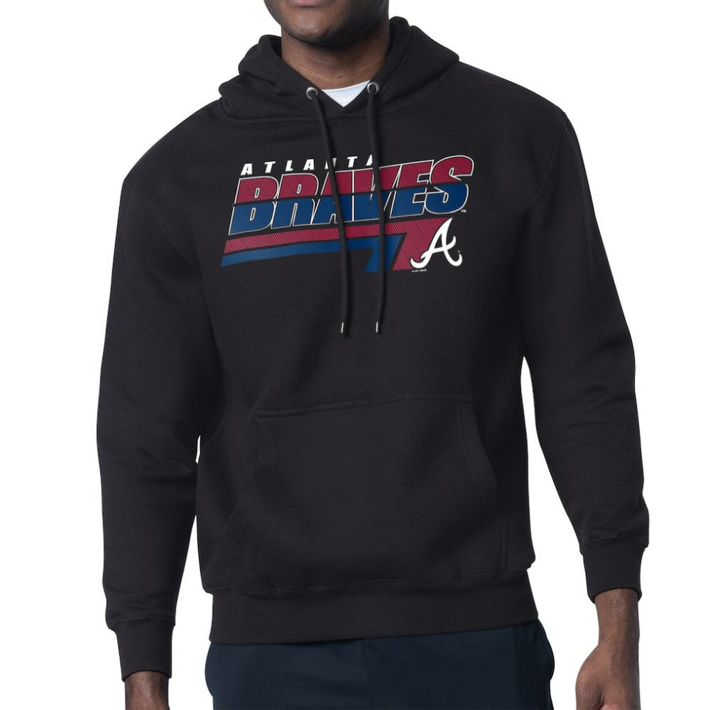 Atlanta Braves Starter Logo Push Graphic Hoodie Black