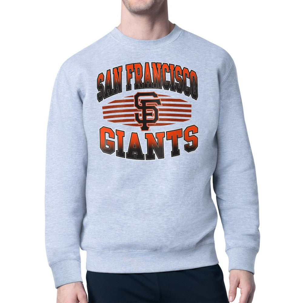 San Francisco Giants Starter Team Grit Graphic Fleece Pullover Sweatshirt Heather Gray