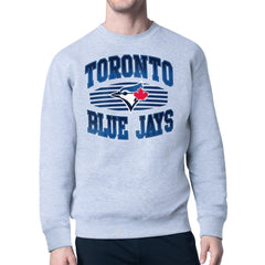 Toronto Blue Jays Starter Team Grit Graphic Fleece Pullover Sweatshirt Heather Gray