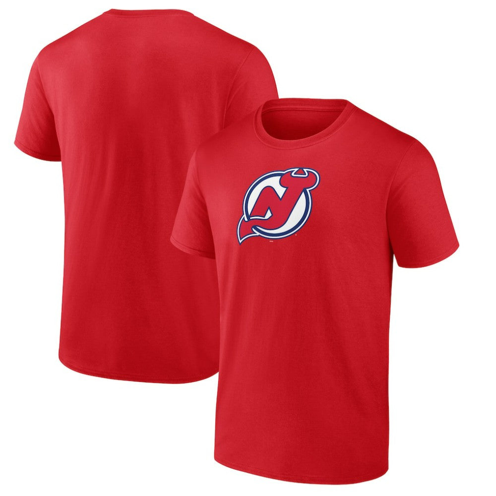 New Jersey Devils Primary Logo T-Shirt - Red T-shirts