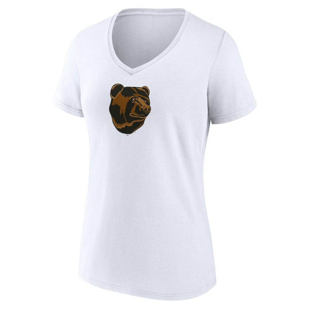 Boston Bruins Women's Primary Logo V-Neck T-Shirt - White T-shirts