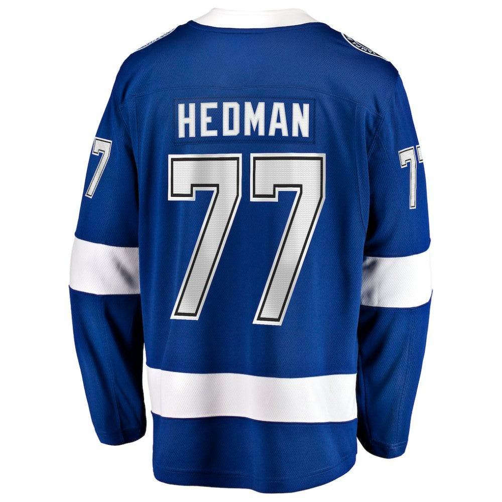 Victor Hedman Tampa Bay Lightning Fanatics Home Captain Patch Breakaway Jersey - Blue Jerseys