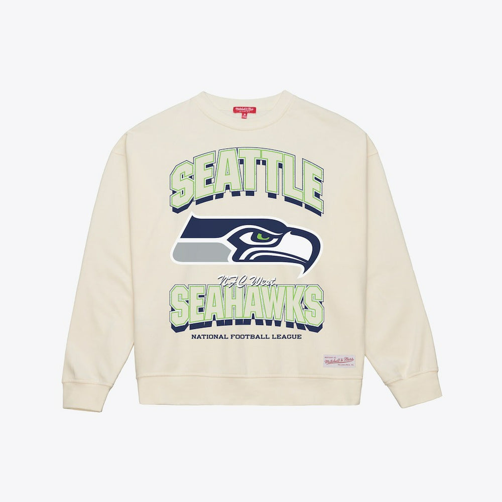 Seattle Seahawks Women's Tonal Arch Sweatshirt - Cream outlet