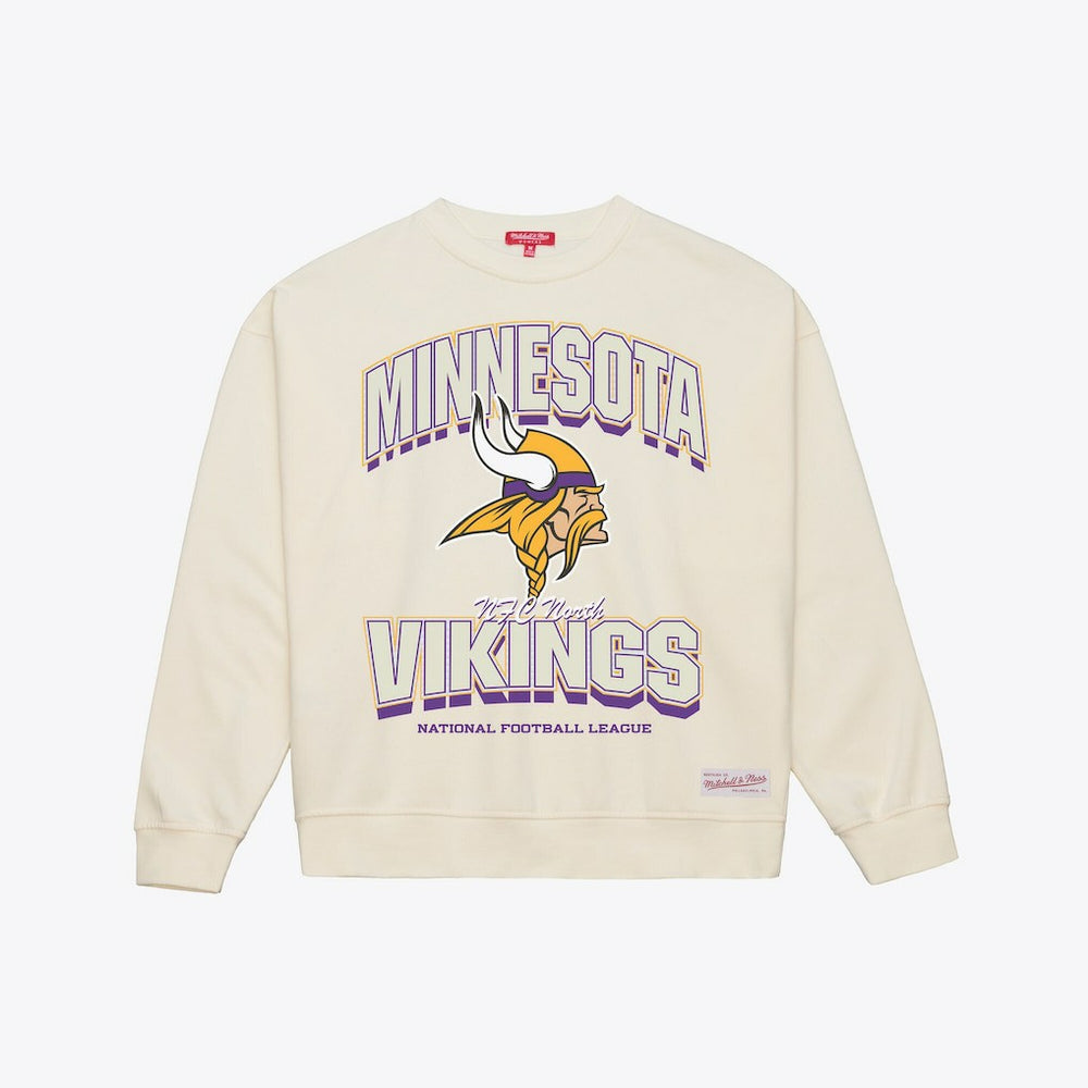 Minnesota Vikings Women's Tonal Arch Sweatshirt - Cream for sale