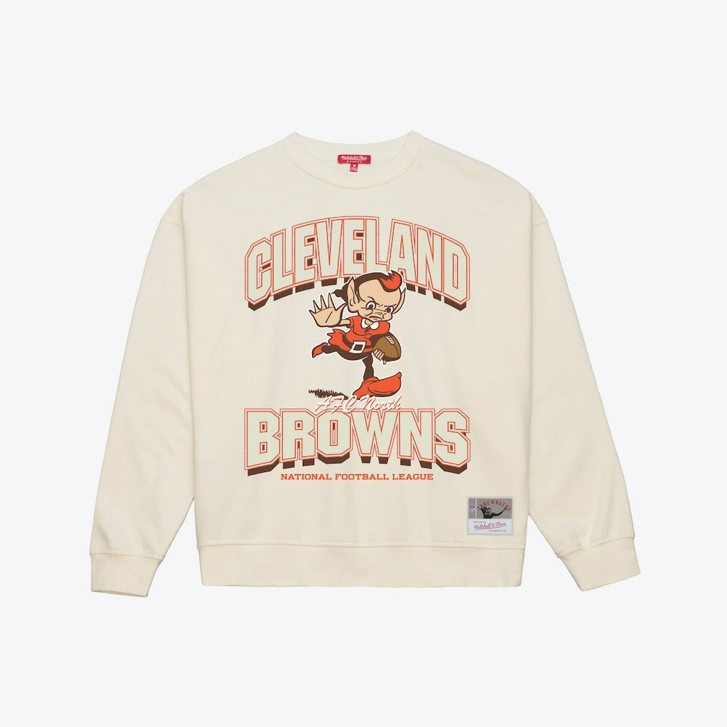 Cleveland Browns Women's Tonal Arch Sweatshirt - Cream cheap