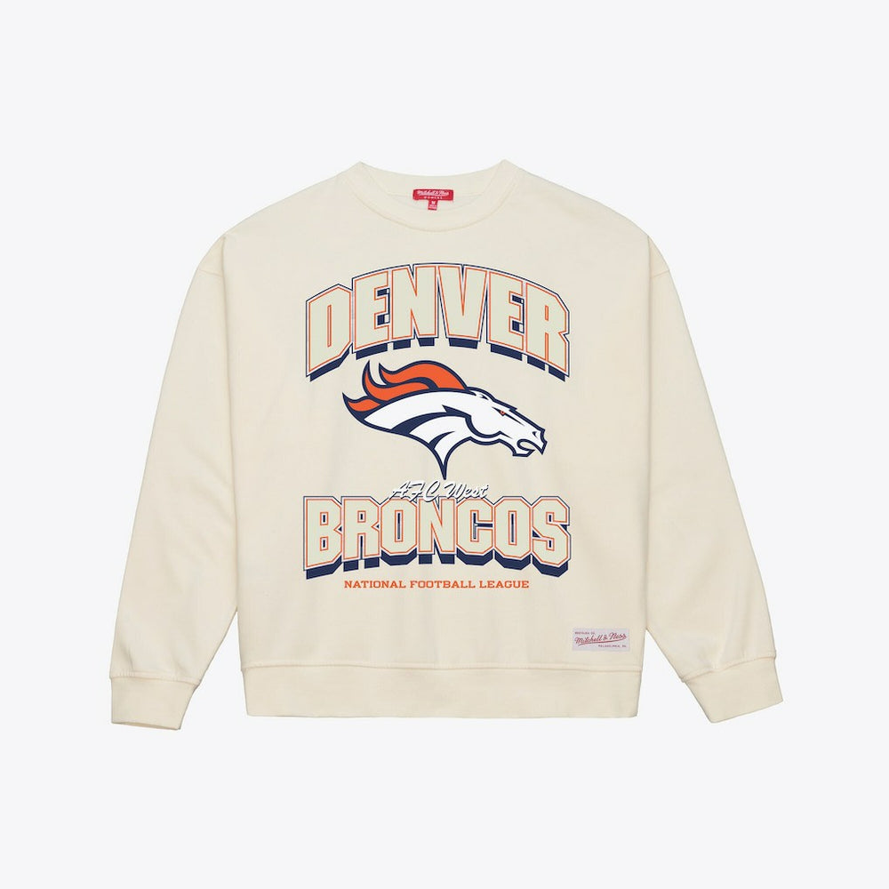 Denver Broncos Women's Tonal Arch Sweatshirt - Cream cheap