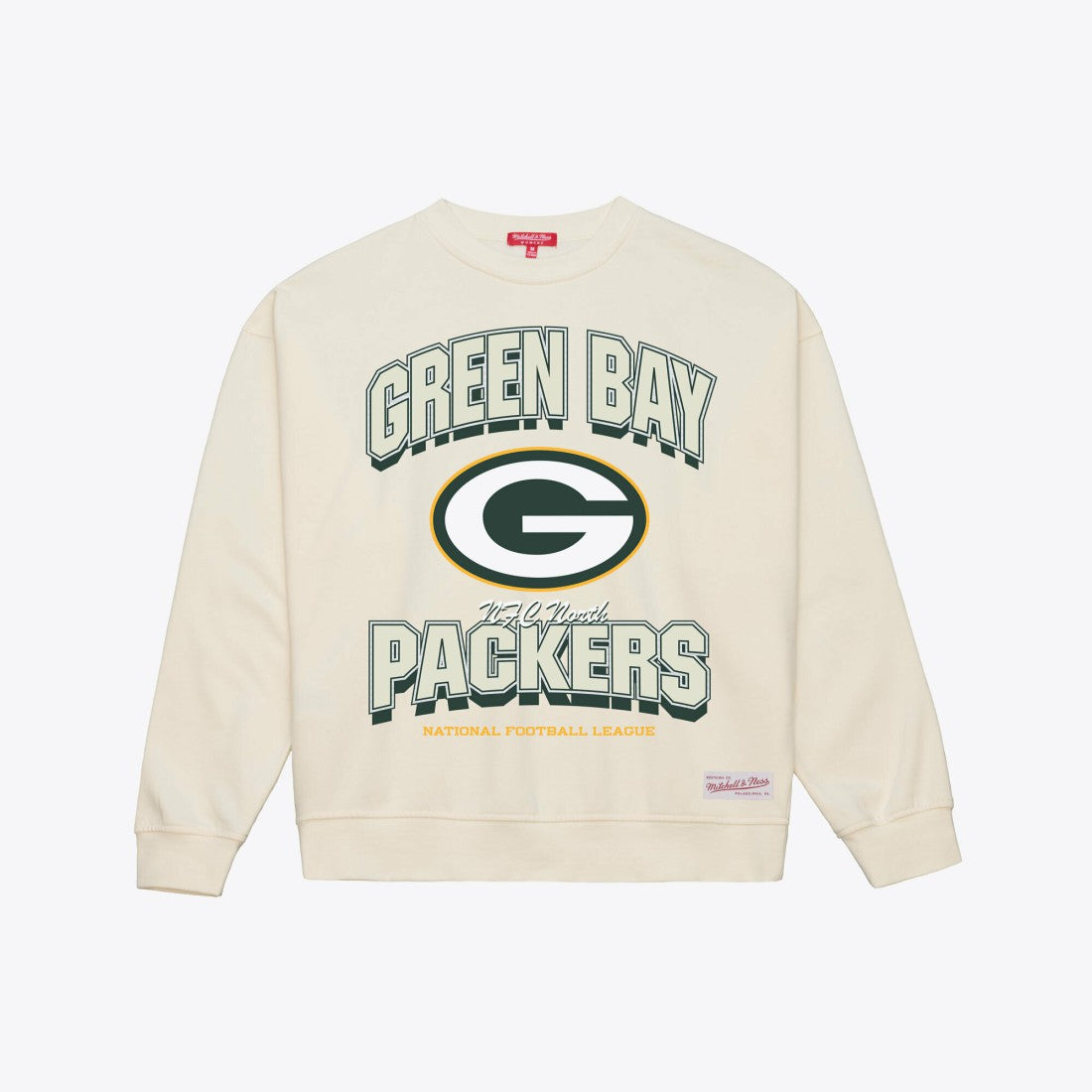 Green Bay Packers Women's Tonal Arch Sweatshirt - Cream outlet