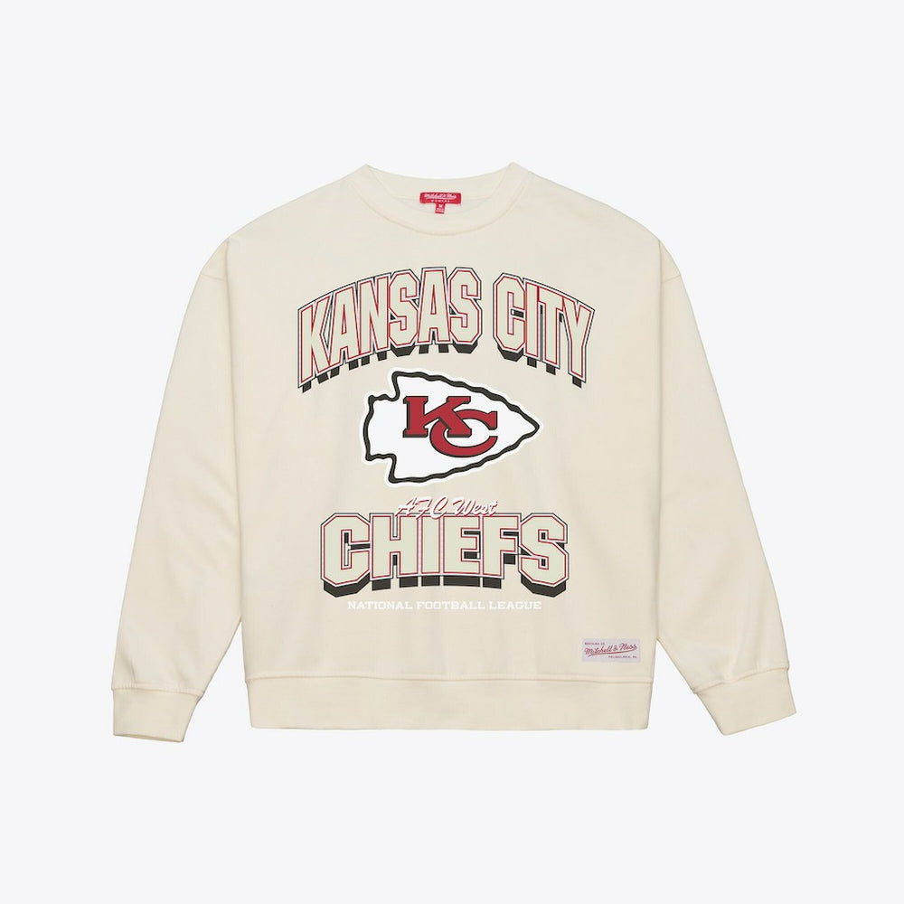 Kansas City Chiefs Women's Tonal Arch Sweatshirt - Cream discount