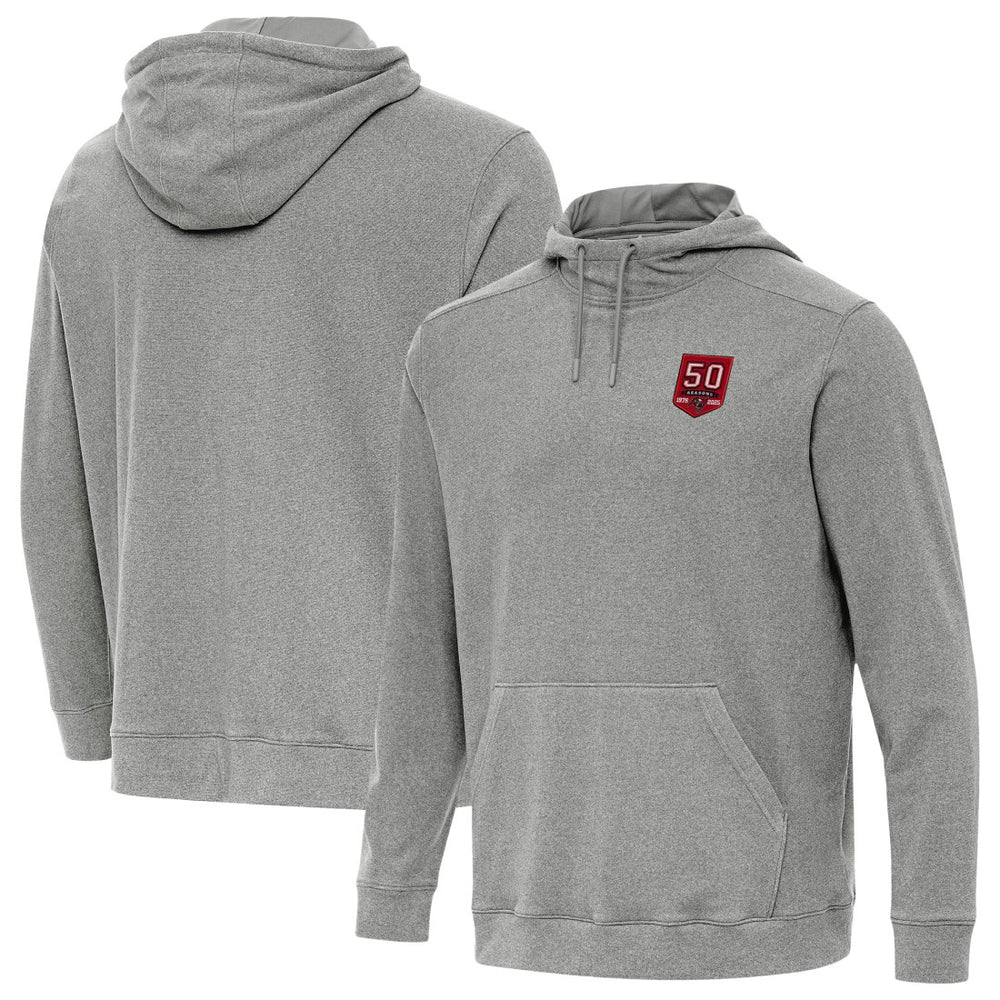 Tampa Bay Buccaneers Antigua 50th Season Cloud Hoodie - Heather Black discount