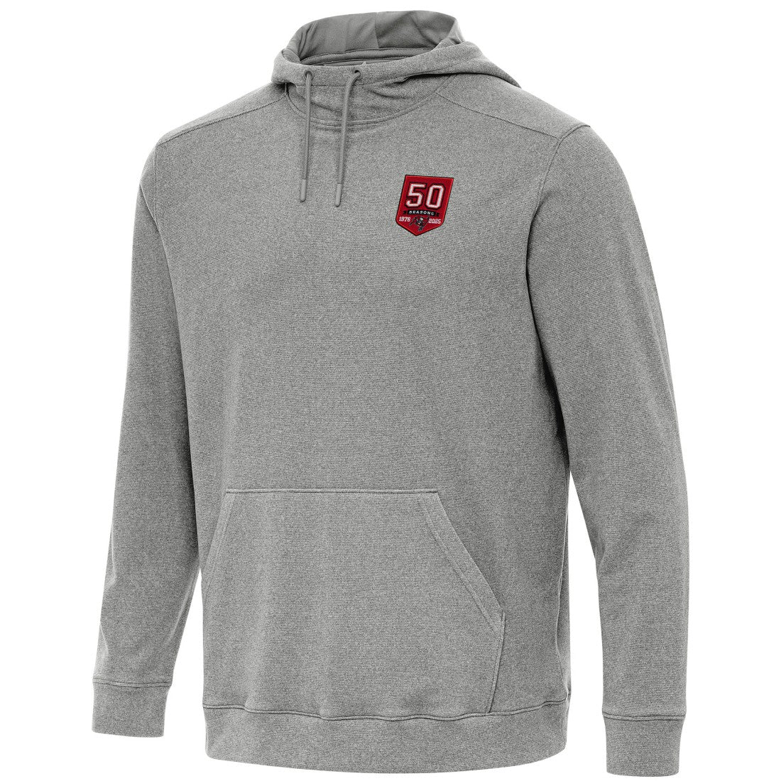 Tampa Bay Buccaneers Antigua 50th Season Cloud Hoodie - Heather Black discount